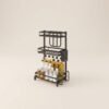 Multi-Layer Black Stainless Seasoning Rack